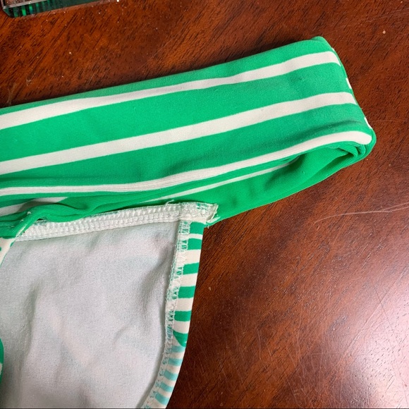 Rip Curl Striped Leaf Print Fold Down Bikini Bottoms - Picture 4 of 11